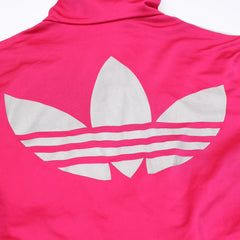 Adidas Tracksuit Firebird Pink Silber Damen Polyester – Nahaufnahme-2