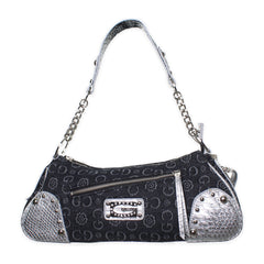 Gussaci Vintage Bowling Bag Black Silvery