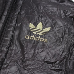 Adidas Pufferjacke Chile 62 Schwarz Gold Herren Polyester – Nahaufnahme-1