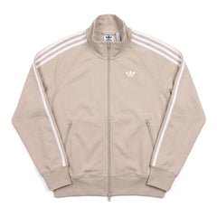 Adidas Trackjacket Firebird Beige Weiß Damen Polyester – Vorderansicht