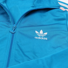 Adidas Trackjacket Firebird Blau Bunt Damen Polyester – Nahaufnahme-1