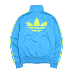Adidas Trackjacket Firebird Blau Grün Damen Polyester – Rückseite