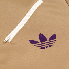 Adidas Trackjacket Firebird Braun Creme Herren Mischgewebe – Nahaufnahme-1