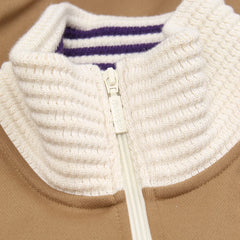 Adidas Trackjacket Firebird Braun Creme Herren Mischgewebe – Nahaufnahme-3