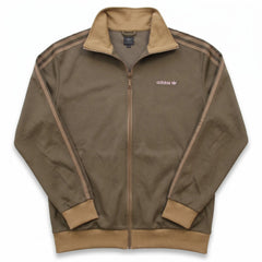Adidas Trackjacket Beckenbauer Braun Khaki Herren Acryl – Vorderansicht