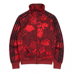 Adidas Trackjacket Firebird Burgunderrot Rot Damen Polyester – Vorderansicht