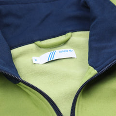 Adidas Trackjacket Beckenbauer Grün Marineblau Damen Mischgewebe – Nahaufnahme-2