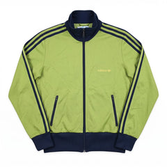 Adidas Trackjacket Beckenbauer Grün Marineblau Damen Mischgewebe – Vorderansicht