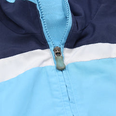 Adidas Trackjacket Fußballverein Hellblau Marineblau Herren Polyester – Nahaufnahme-3