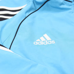Adidas Trackjacket Fußballverein Hellblau Schwarz Herren Polyester – Nahaufnahme-2