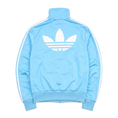 Adidas Trackjacket Firebird Hellblau Weiß Damen Polyester – Rückseite