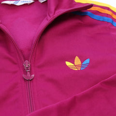 Adidas Trackjacket Firebird Lila Bunt Damen Polyester – Nahaufnahme-1