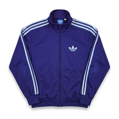 Adidas Trackjacket Firebird Lila Hellblau Herren Polyester – Vorderansicht
