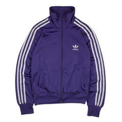 Adidas Trackjacket Firebird Lila Silber Damen Polyester – Vorderansicht