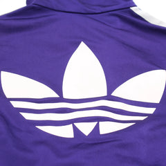 Adidas Trackjacket Firebird Lila Weiß Damen Polyester – Nahaufnahme-2