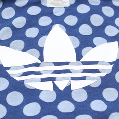 Adidas Trackjacket Firebird Marineblau Hellblau Damen Baumwolle – Nahaufnahme-2