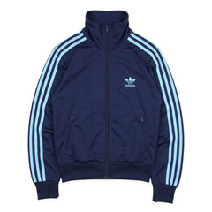 Adidas Trackjacket Firebird Marineblau Hellblau Damen Polyester – Vorderansicht