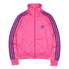 Adidas Trackjacket Firebird Pink Marineblau Damen Polyester – Vorderansicht