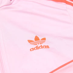 Adidas Trackjacket Firebird Pink Orange Damen Polyester – Nahaufnahme-1