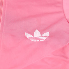 Adidas Trackjacket Firebird Pink Rose Damen Polyester – Nahaufnahme-1