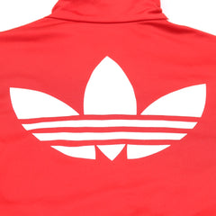 Adidas Trackjacket Firebird Rot Weiß Damen Polyester – Nahaufnahme-2