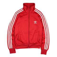 Adidas Trackjacket Firebird Rot Weiß Damen Polyester – Vorderansicht