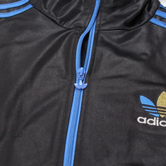 Adidas Trackjacket Chile 62 Schwarz Blau Herren Polyester – Nahaufnahme-2