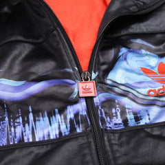 Adidas Trackjacket Chile 62 Schwarz Blau Herren Polyester – Nahaufnahme-3