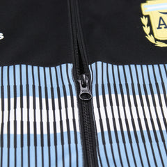 Adidas Trackjacket Fußballverein Schwarz Blau Herren Polyester – Nahaufnahme-4