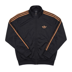 Adidas Trackjacket Firebird Schwarz Braun Herren Polyester – Vorderansicht