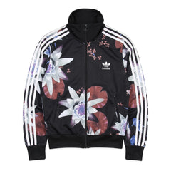 Adidas Trackjacket Firebird Schwarz Bunt Damen Polyester – Vorderansicht