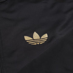 Adidas Trackjacket Firebird Schwarz Gold Herren Polyester – Nahaufnahme-1