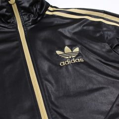 Adidas Trackjacket Chile 62 Schwarz Gold Herren Polyester – Nahaufnahme-2