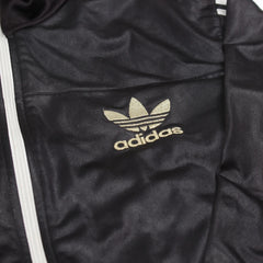 Adidas Trackjacket Chile 62 Schwarz Gold Herren Polyester – Nahaufnahme-2