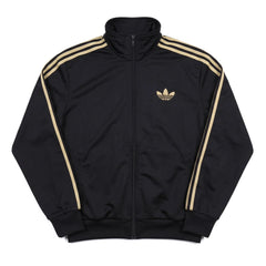 Adidas Trackjacket Firebird Schwarz Gold Herren Polyester – Vorderansicht
