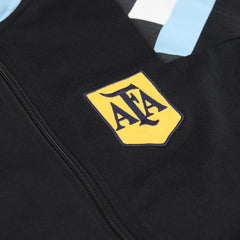 Adidas Trackjacket Fußballverein Schwarz Hellblau Herren Mischgewebe – Nahaufnahme-2