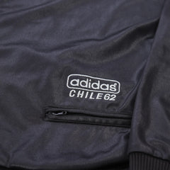 Adidas Trackjacket Chile 62 Schwarz Silber Herren Polyester – Nahaufnahme-2