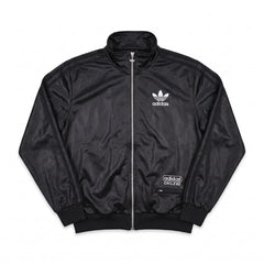 Adidas Trackjacket Chile 62 Schwarz Silber Herren Polyester – Vorderansicht