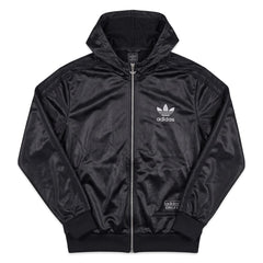 Adidas Trackjacket Chile 62 Schwarz Silber Herren Polyester – Vorderansicht