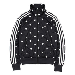 Adidas Trackjacket Firebird Schwarz Weiß Damen Polyester – Vorderansicht