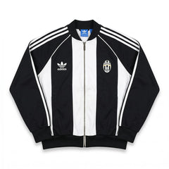 Adidas Trackjacket Fußballverein Schwarz Weiß Herren Mischgewebe – Vorderansicht