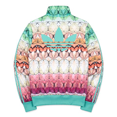 Adidas Trackjacket Firebird Türkis Bunt Damen Polyester – Rückseite