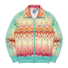 Adidas Trackjacket Firebird Türkis Bunt Damen Polyester – Vorderansicht
