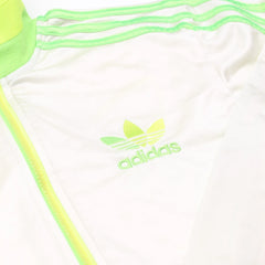 Adidas Trackjacket Chile 62 Weiß Grün Damen Polyester – Nahaufnahme-1