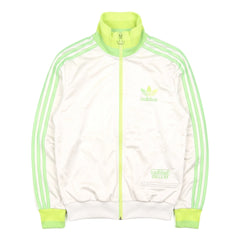 Adidas Trackjacket Chile 62 Weiß Grün Damen Polyester – Vorderansicht