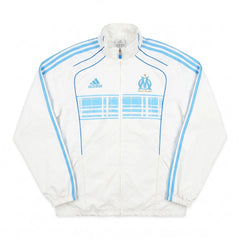 Adidas Trackjacket Fußballverein Weiß Hellblau Herren Polyester – Vorderansicht