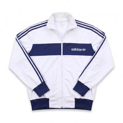 Adidas Trackjacket Beckenbauer Weiß Marineblau Herren Mischgewebe – Vorderansicht