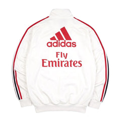 Adidas Trackjacket Fußballverein Weiß Rot Herren Polyester – Rückseite