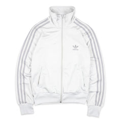 Adidas Trackjacket Firebird Weiß Silber Damen Polyester – Vorderansicht