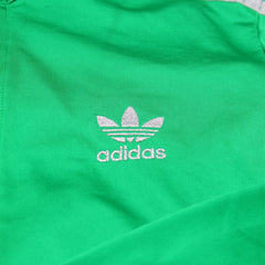 Adidas Tracksuit Firebird Grün Silber Damen Polyester – Nahaufnahme-1